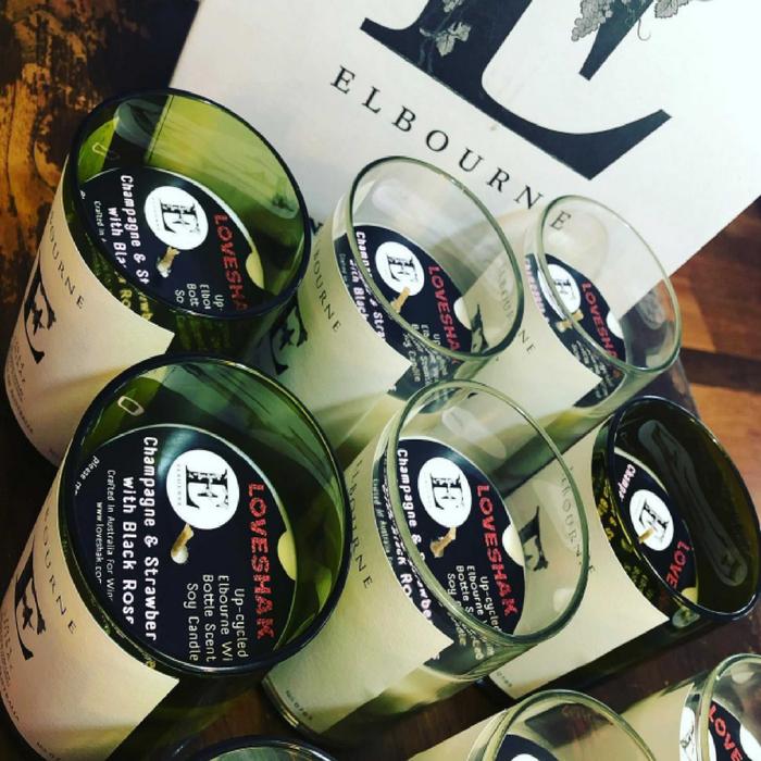 Elbourne Wines Gifts- Scented Soy Candles - Champagne & Strawberry