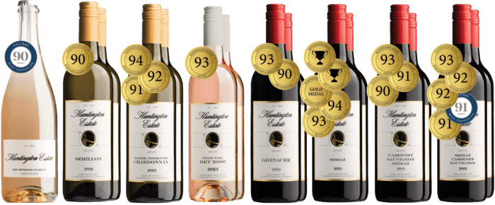 Critic's Choice Winter Estate Mixed 15 Pack bottle line up with scores