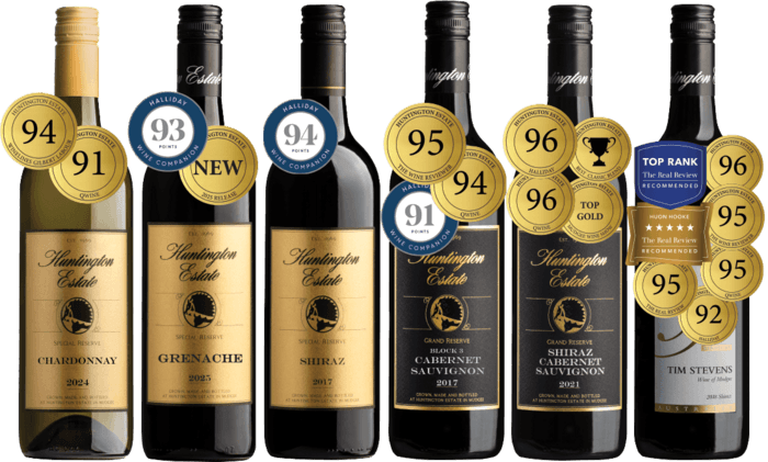 Critic's Choice Winter Icon Mixed 6 Pack bottle line up with scores