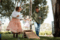 Mum and Dad with daughter playing at Kimbolton Cellar door
