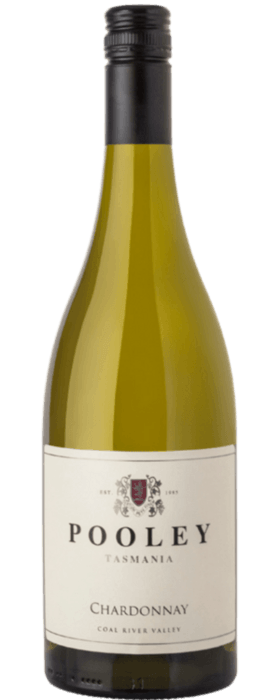 A bottle of Pooley Chardonnay with no vintage
