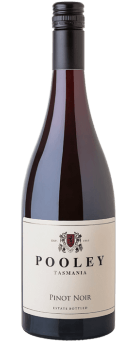 A bottle of Pooley Pinot Noir with no vintage