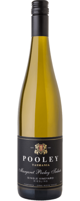 A bottle of Margaret Pooley Tribute Riesling with no vintage