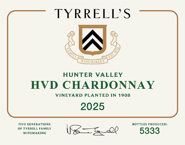 2025 HVD Chardonnay label